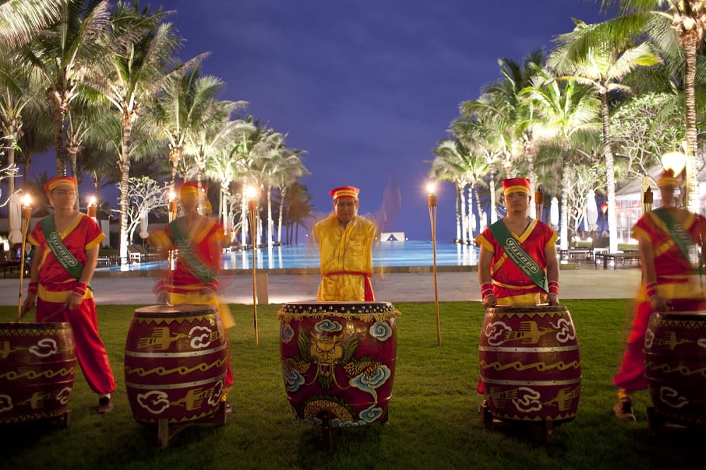 Traditional Vietnamese Drumers welcoming guests